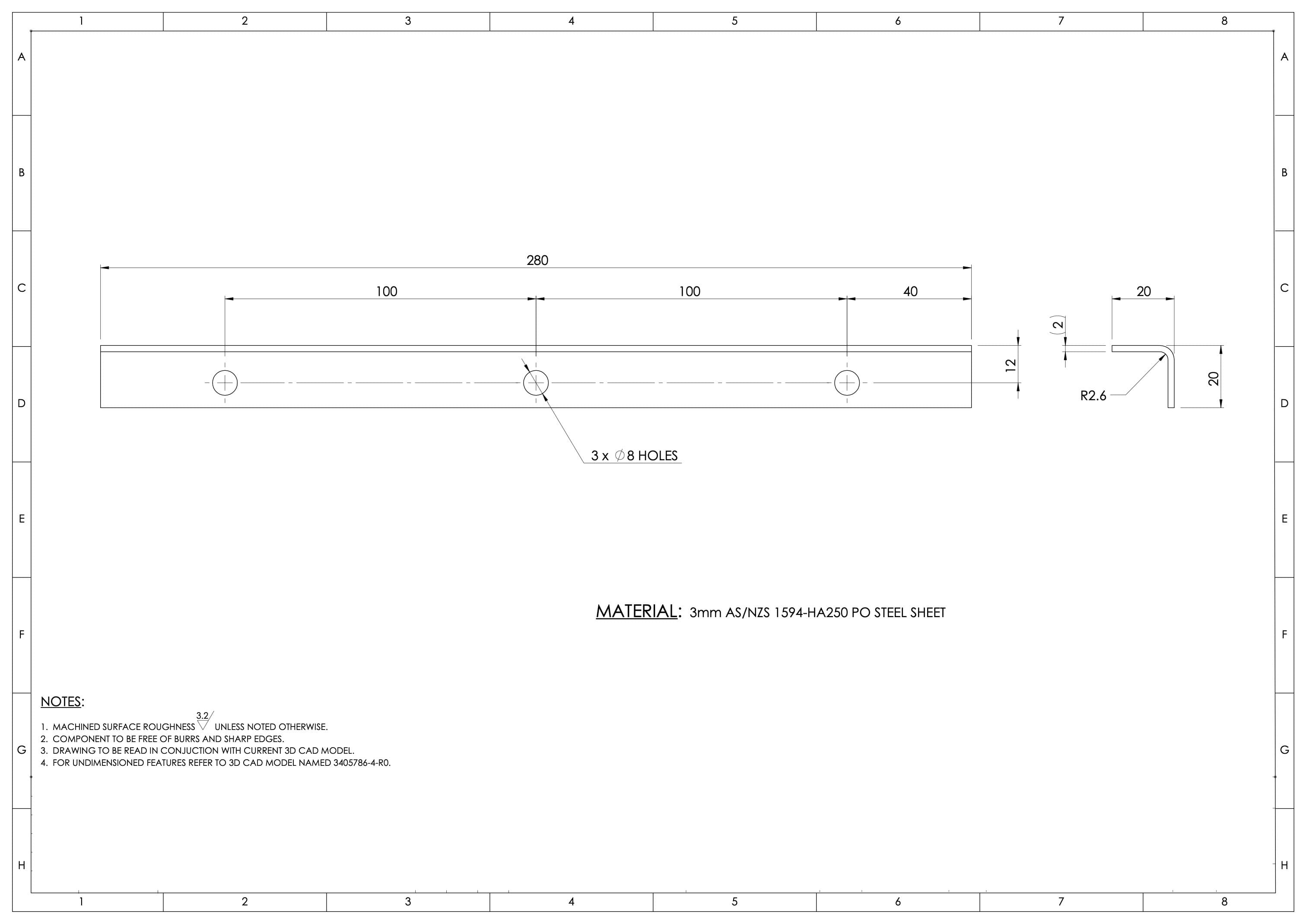 Detailed view of a welded joint in the 3D model.