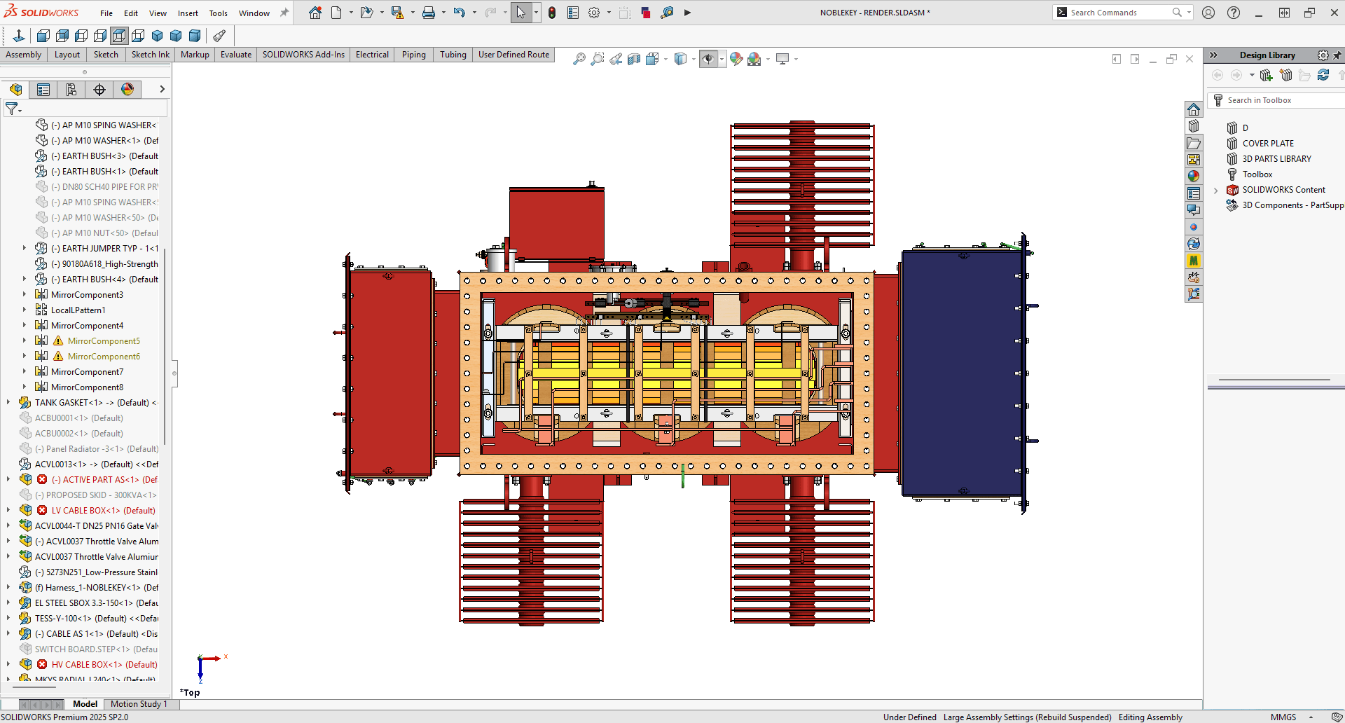 Detailed 3D view of the internal components and assembly.