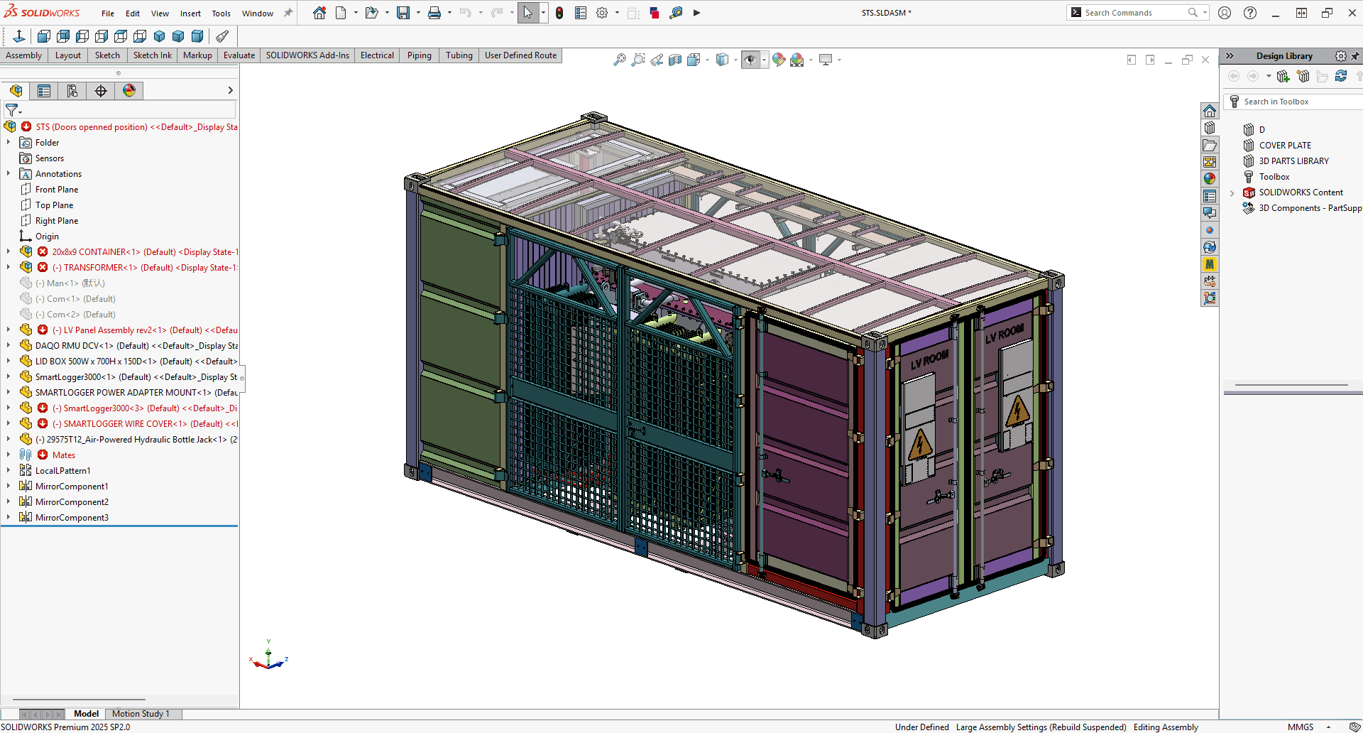 Container Solar Substation Side View